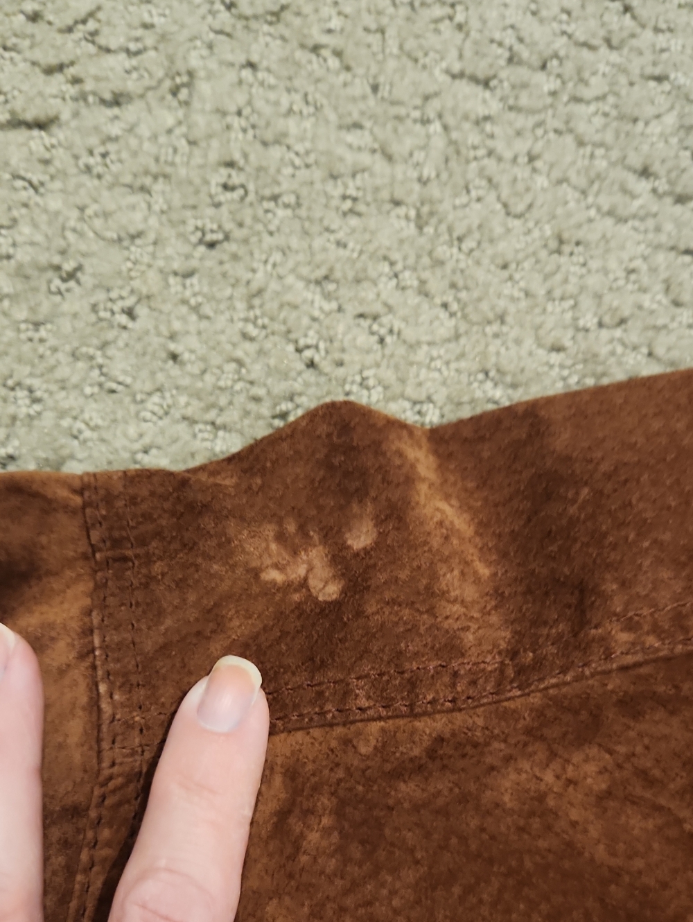 VINTAGE 1980S Suede Button-Up Shirt in Rich Brown. Large - Picture 3 of 10